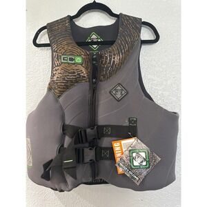 Body Glove ECO Wakeboard Life Vest‎ Impact Guard Watersports Gray Brown Size?